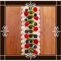 דאבל טארט-פריך שקדים, קרם פטיסייר מוקצף פירות יער וקיווי